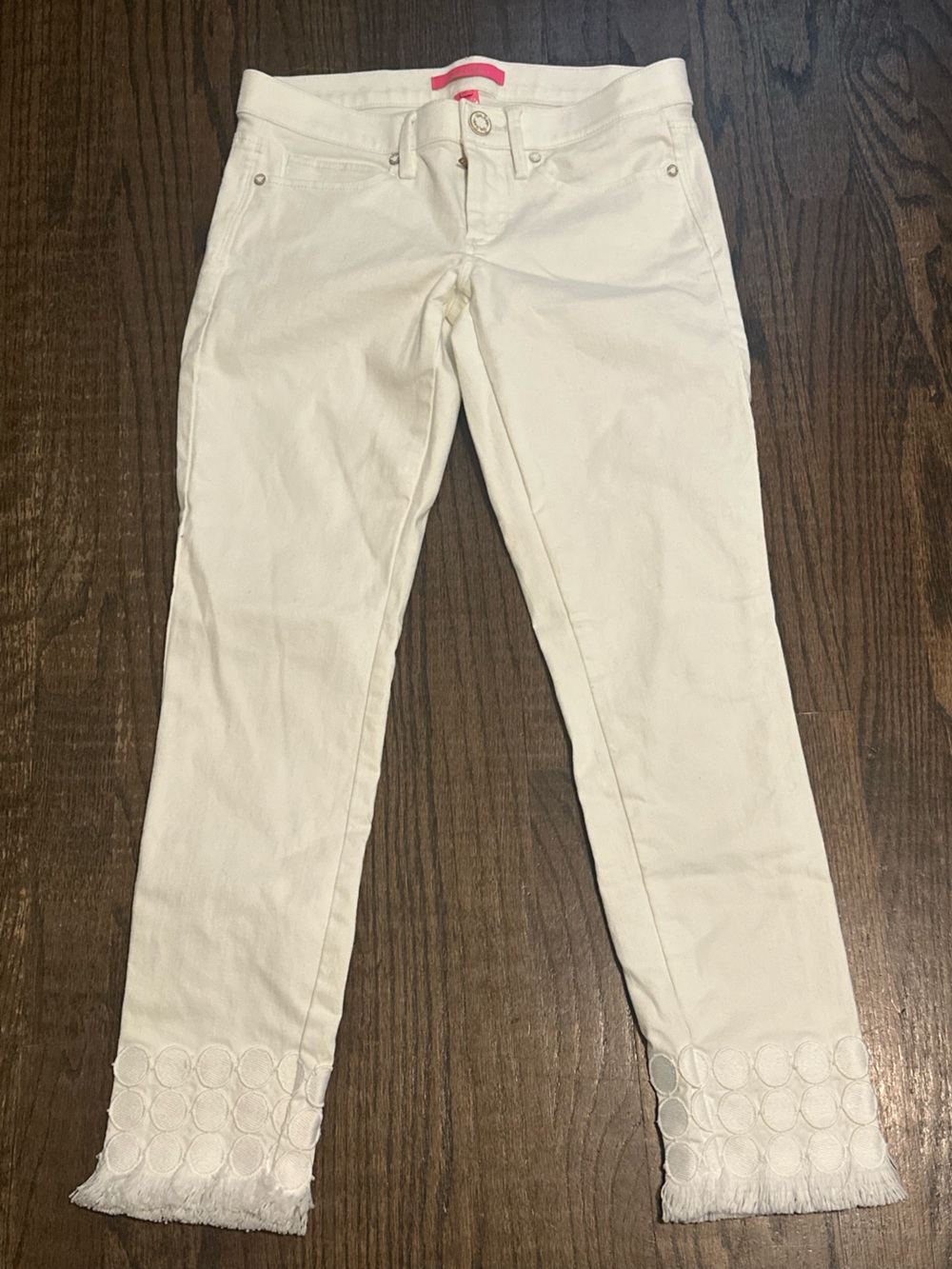 Lilly Pulitzer White Crop Jeans